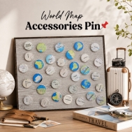 Magnet Pin World Map Accessories
